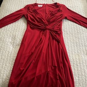 London Times lined red dress! Drapes beautifully!